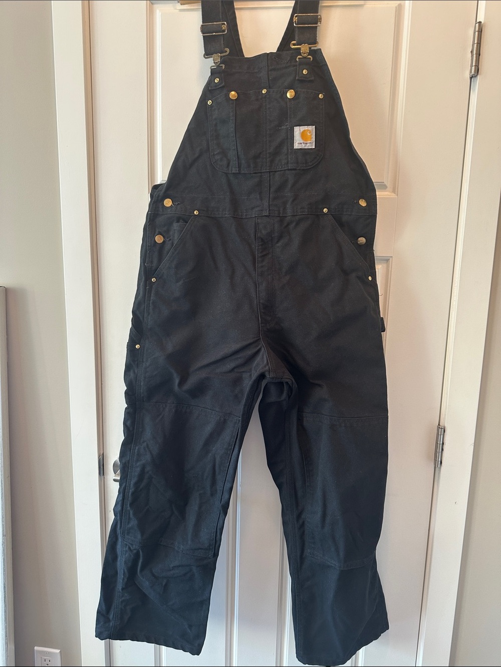 EUC Carhartt Black Duck Canvas Bib Overalls (Size 38x30)